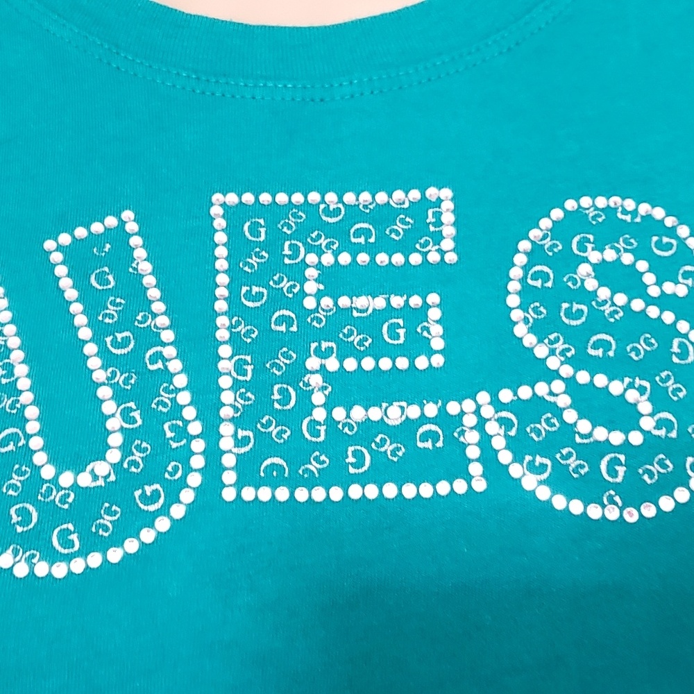 GUESS Logo Rhinestones Tee - Picture 4 of 6